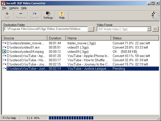 Windows 8 Jocsoft 3GP Video Converter full