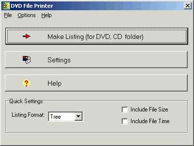 DVD File Printer 2.3.0.9 screenshot