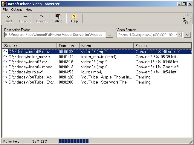 Windows 7 Jocsoft iPhone Video Converter 1.2.3.1 full
