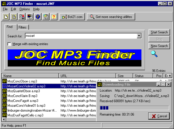 JOC MP3 Finder image